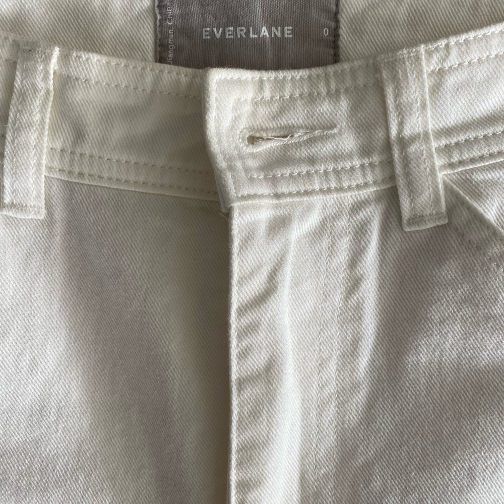 Everlane Cargo White pants size 0